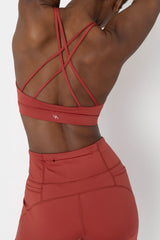 POWERFLOW HIGH-RISE BIKER SHORTS BURNT ORANGE