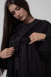 Nixie Parachute Black Dress