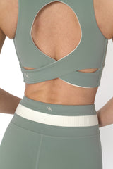YOGAFLOW WRAP WAIST LEGGINGS DUO SOFT SAGE