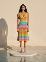 Rainbow Crochet Dress