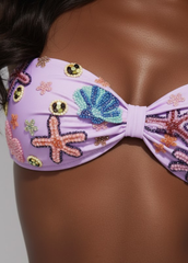 Quinn Clasp Closure Bikini Top - Lilac