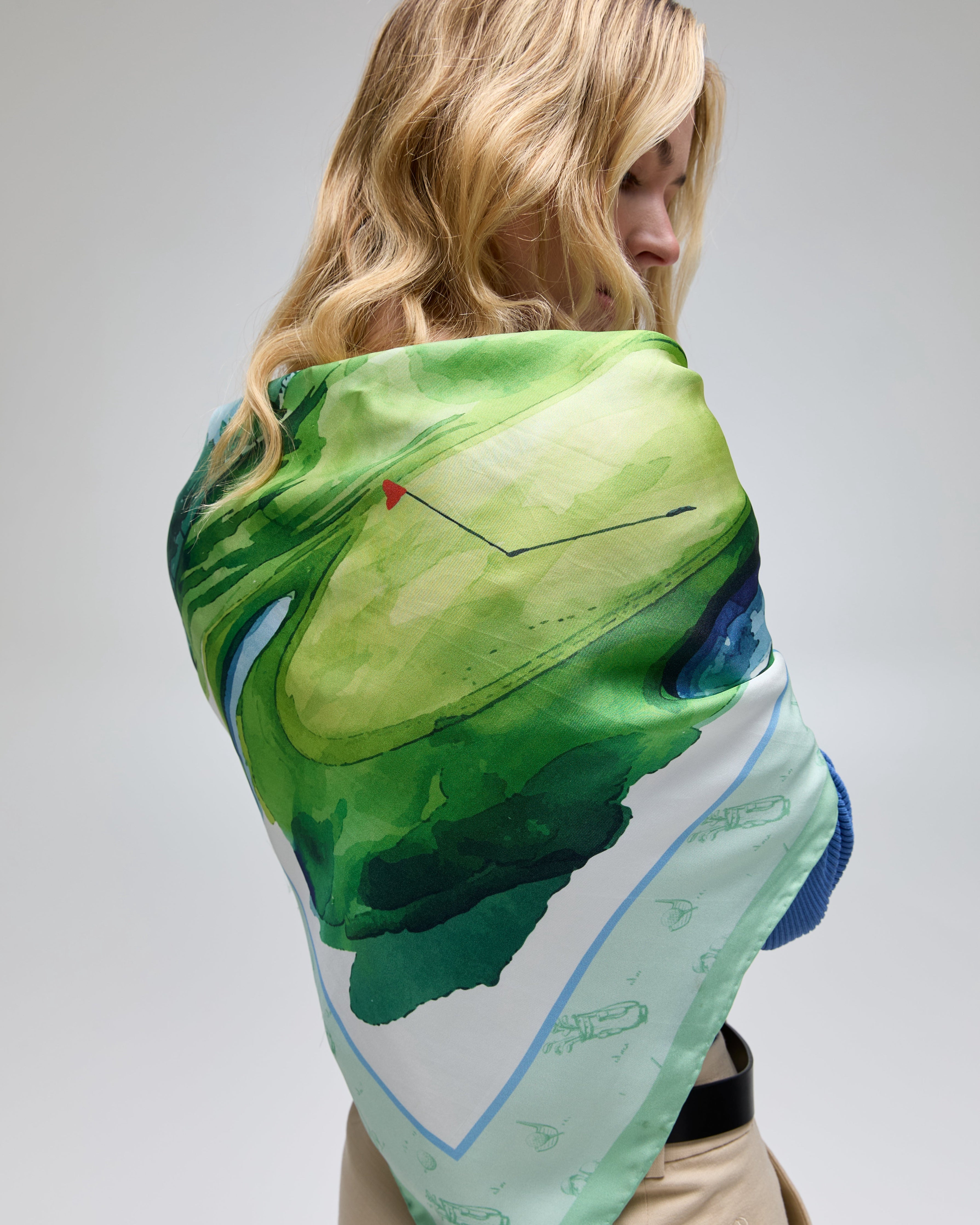 Golf Silk Scarf 90