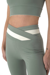 YOGAFLOW WRAP WAIST LEGGINGS DUO SOFT SAGE