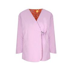 KIMONO REVERSIBLE - FLAT WHITE BROWN PUFFER