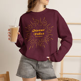 Divine Vibes Crewneck Sweatshirt — Radiant Spiritual Graphic