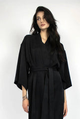 Silk Dreamscape Short Kimono Robe