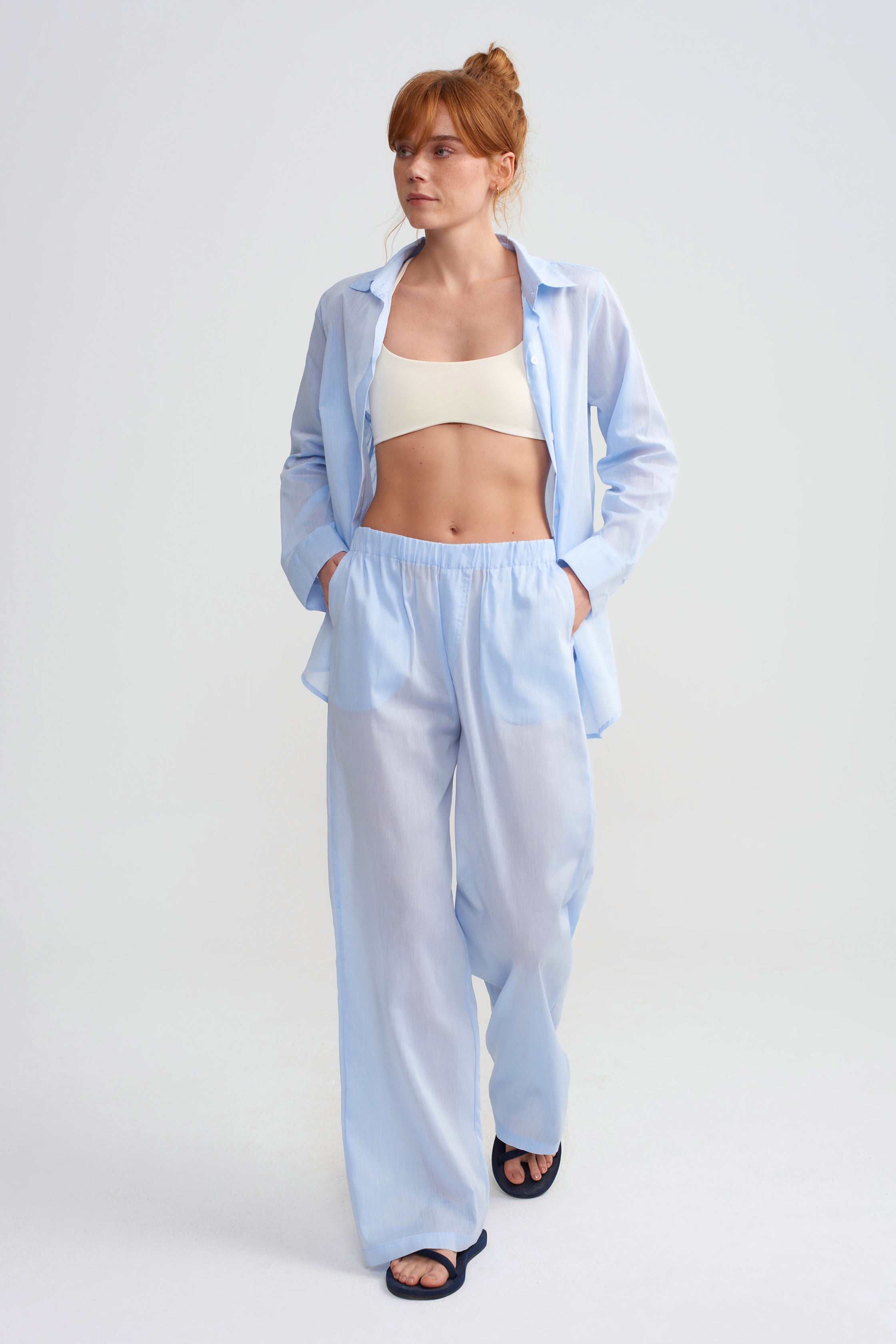 LOUNGE PANTS - SKY BLUE