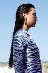 Long Sleeve Swimsuit Metis Zebra