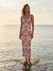 Marine Mosaic Maxi Dress