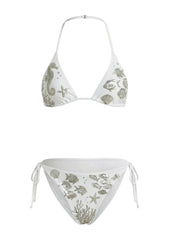 Coraline Embellished Triangle Bikini Top
