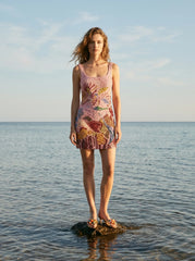 Oceanic Bloom Mini Dress