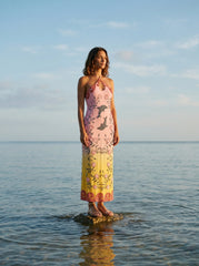 Dolphin Hand Beaded Maxi Dress