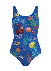 Disney | Oceanus Fully Hand Beaded Attina Navy Swimsuit