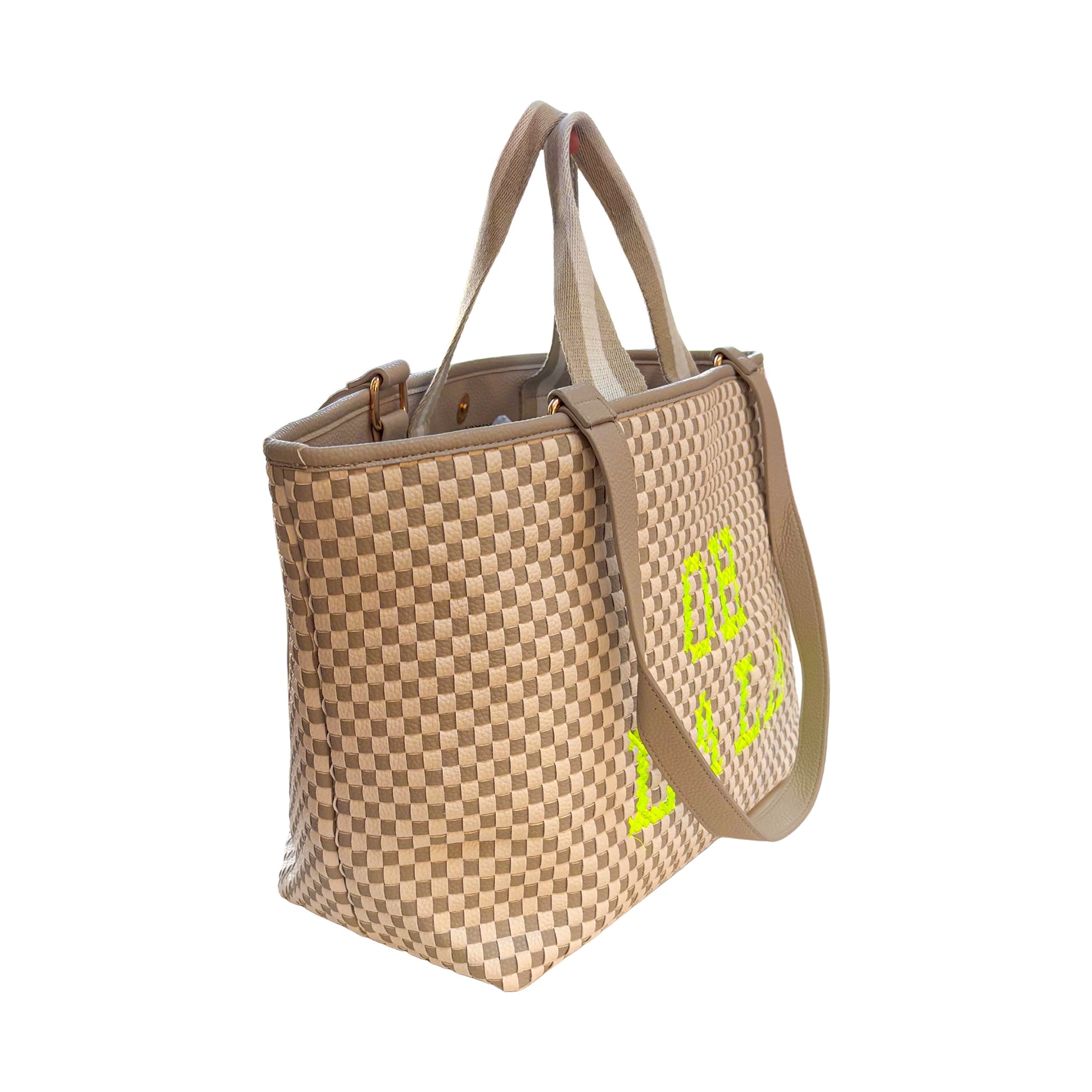 Oh La La Neon Summer Bag Pink Grey
