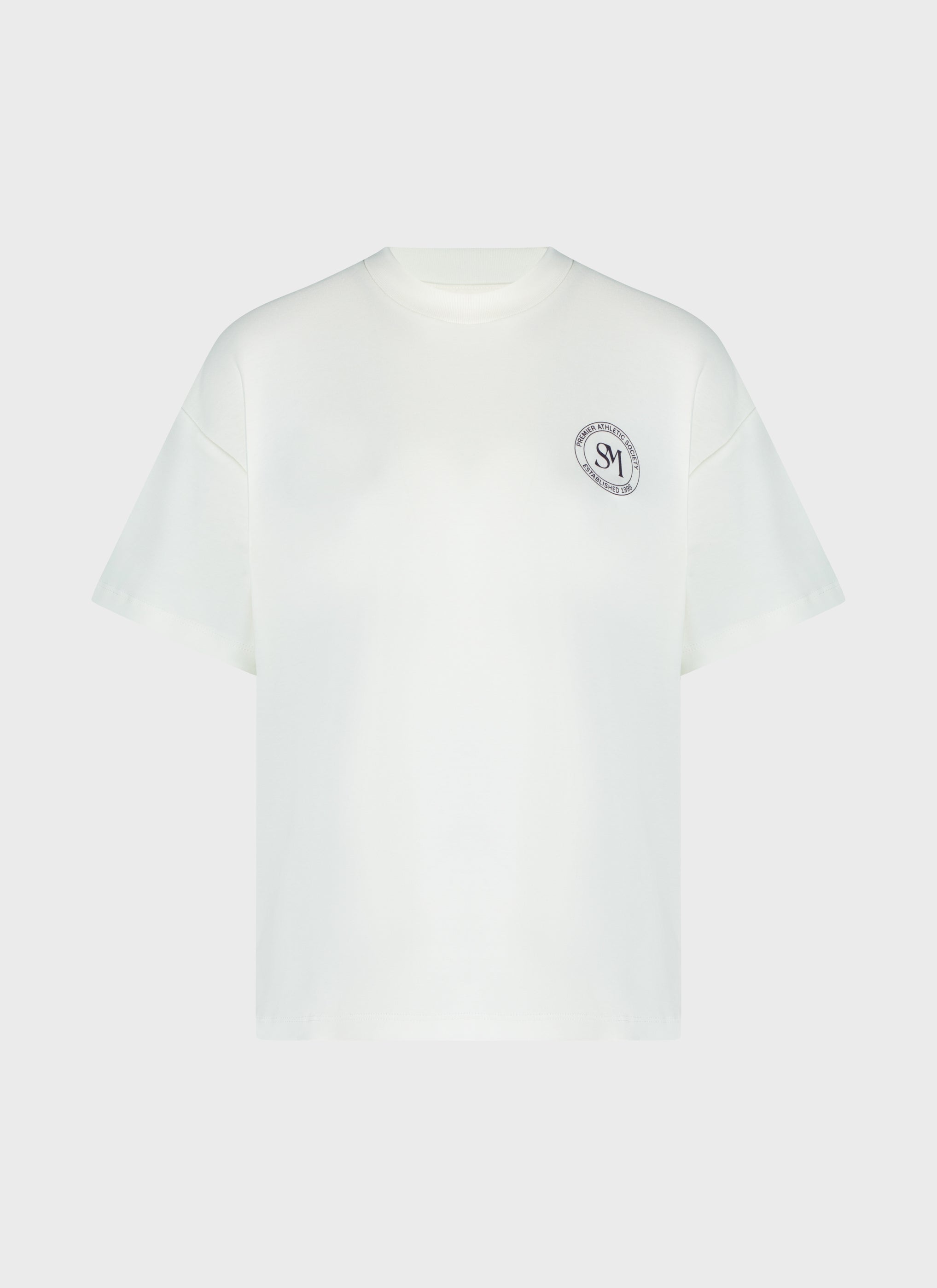 Short Sleeve T-Shirt - Ivory/Navy Blue
