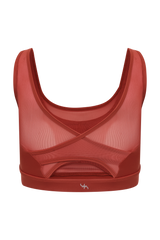 POWERFLOW MEDIUM SUPPORT SPORTS BRA BURNT ORANGE