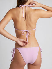 Fia Tropical Hand Embroidered Bikini Top - Lilac