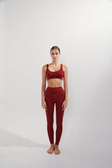AirRise Scoop Neck Sports Bra - Wine Red