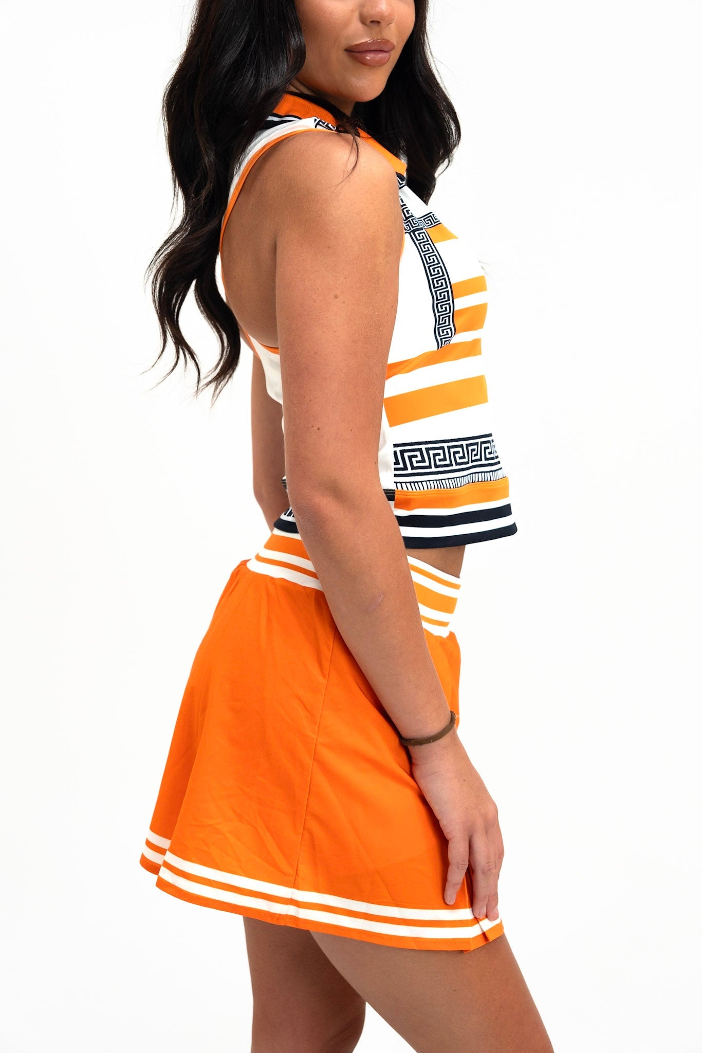 Golden Fairway Polo Shirt | Orange & White