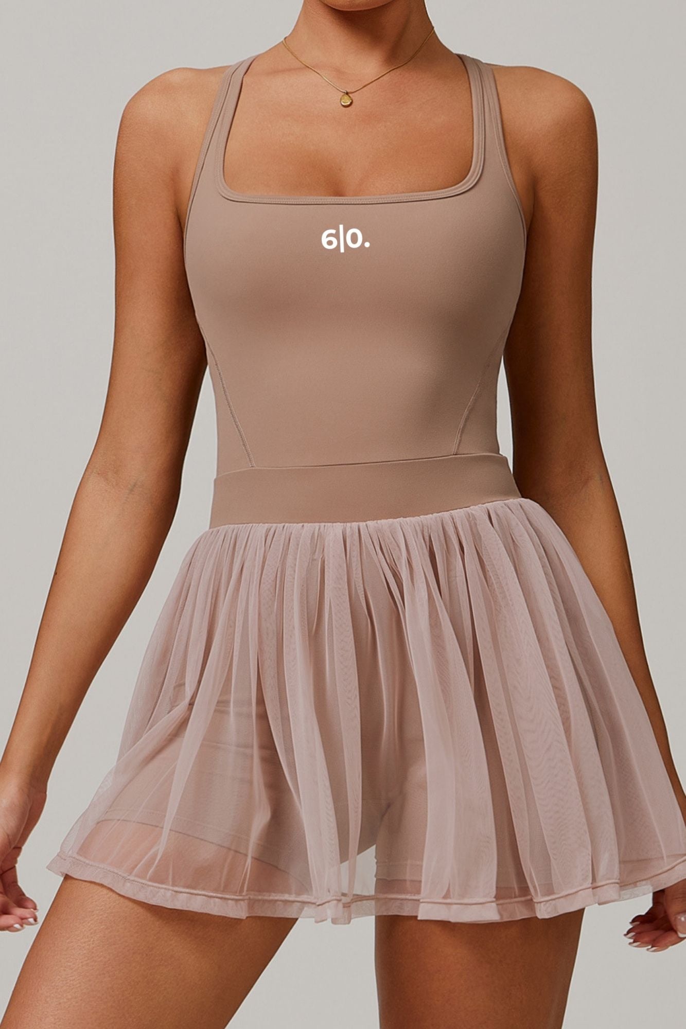 ZIA Transparent Skirt Material Padel Dress