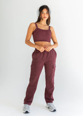 COZY FLEECE CARGO SWEATPANT