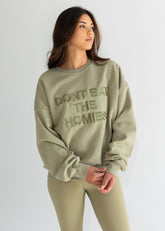 EMBROIDERED SLOGAN SWEATSHIRT