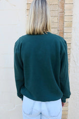 Fade Into Me Crewneck Sweatshirt (In Navy, Charcoal, Emerald Green and Sage)