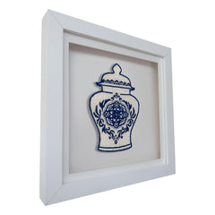 Ginger Jars Set of 4 Embroidered Artwork