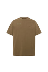 Oversized Tee With Emboss Detail - Covert Green
