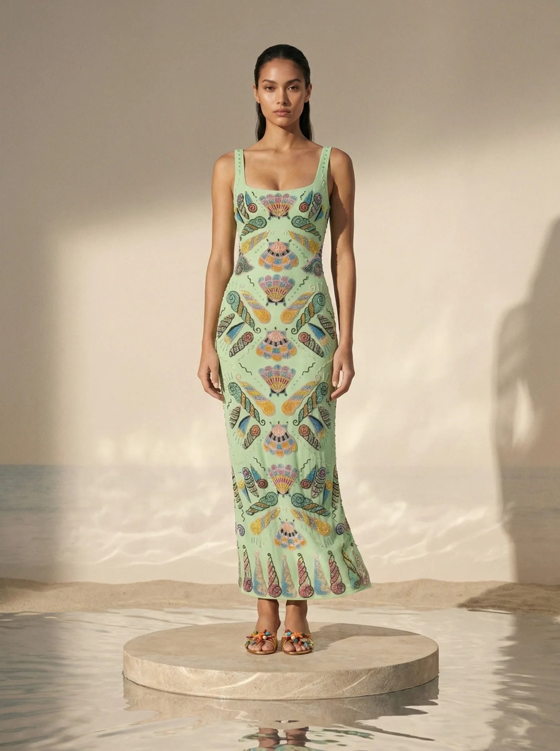 Dreamshell Maxi Dress - Green Mint