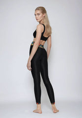 High-Waist Sculpt Leggings - Luxe Poppies