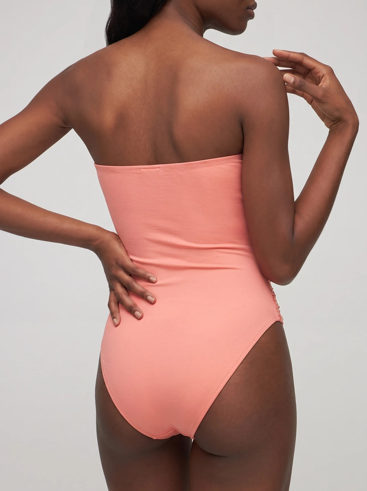 Under the Sea Hand-Embroidered Sequin Strapless Swimsuit