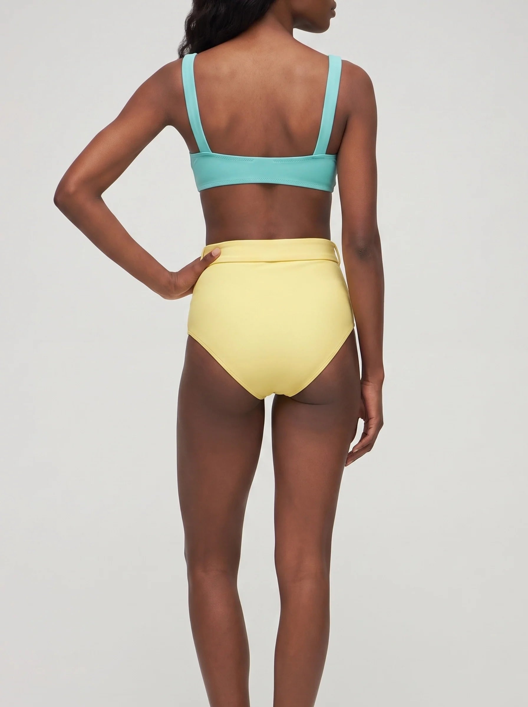 Heidi Shell Hand-Beaded Yellow Bikini Bottom