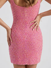 Oceanic Bloom Mini Dress