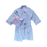 Blue Stripe Kimono Robe