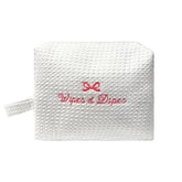 Bow Wipes & Dipes Waffle Bag