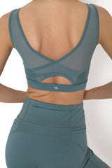 POWERFLOW HIGH-RISE BIKER SHORTS SLATE BLUE