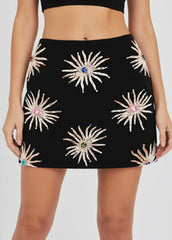 Callie Co-Ord Luxe Mini Skirt - Black