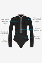 Horizonia Yulex® Springsuit Wetsuit ― Black