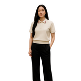 Penny Polo in Sand Trap White