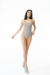 RACER SWIMSUIT - PEBBLE