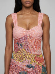 Sekushi Coral Dreamscape Dress
