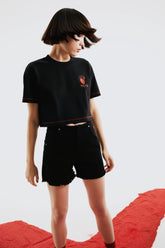 CROP TEE BLACK