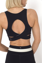 YOGAFLOW REVERSIBLE SPORTS BRA MEDIUM SUPPORT DUO BLACK