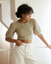 Lake Galvė: Natural Linen Top