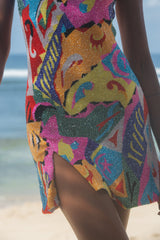 Boston Vibrant Hand-Beaded Dress