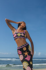 New York Hand-Embroidered Skirt