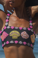 New York Hand-Embroidered Top Multicolour