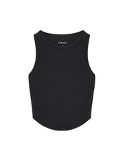 Alma Ribbed Racerback Top Black