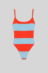 ARANCHA SWIMSUIT - TANGERINE & SKY BLUE